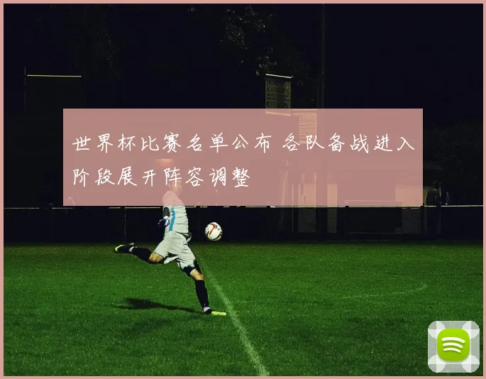 世界杯比赛名单公布 各队备战进入阶段展开阵容调整