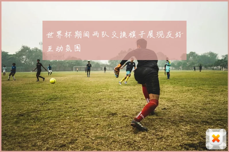 世界杯期间两队交换旗子展现友好互动氛围